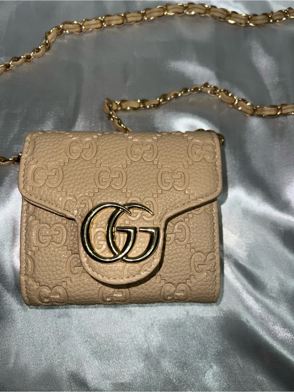 New Inspired Beige GG Marmont Mini Shoulder Bag
